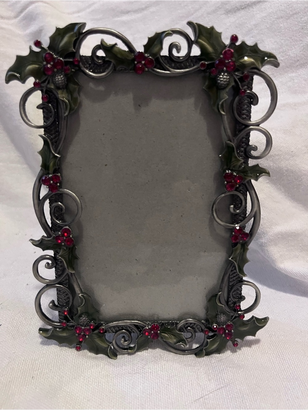 Holiday Holly Decorative Picture Frame - Green and Red